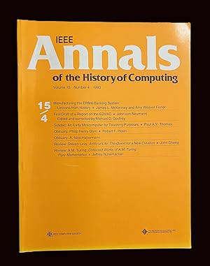 "First Draft of a Report on the EDVAC" in "IEEE Annals of the History of Computing."