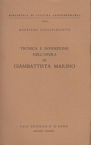 Immagine del venditore per Tecnica e invenzione nell'opera di Giambattista Marino venduto da Arca dei libri di Lorenzo Casi