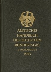 Amtliches Handbuch des deutschen Bundestages. 2.Wahlperiode 1953