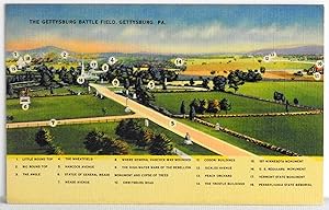 Bild des Verkufers fr The Gettysburg Battle Field, Gettysburg, PA. - Postcard zum Verkauf von Argyl Houser, Bookseller