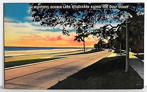 Imagen del vendedor de Beautiful Double Lane Boulevard along the Gulf Coast - Postcard a la venta por Argyl Houser, Bookseller