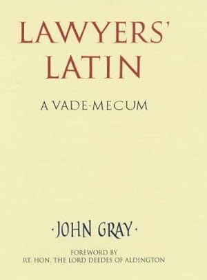 Seller image for Lawyers' Latin: A Vade-mecum for sale by WeBuyBooks