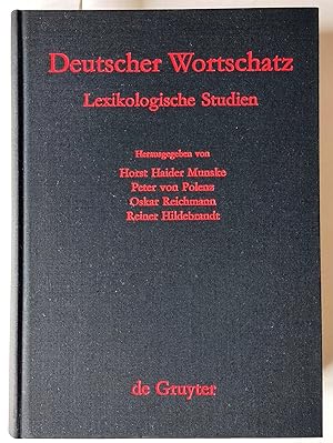 Bild des Verkufers fr Deutscher Wortschatz. Lexikologische Studien. Ludwig Erich Schmitt zum 80. Geburtstag von seinen Marburger Schlern. zum Verkauf von Versandantiquariat Kerstin Daras