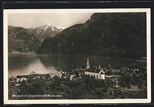 Ansichtskarte Hergiswil, Ortsansicht mit Lopperberg und Buochserhorn