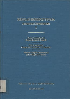 Bild des Verkufers fr Regulae Benedicti Studia Annuarium Internationale Band 1 Erster Internationaler Regula Benedicti-Kongre Roma 4. - 9. 10. 1971 zum Verkauf von avelibro OHG