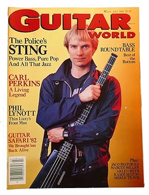 Seller image for GUITAR WORLD MAGAZINE JULY 1982 Sting the Police Phil Lynott Thin Lizzy for sale by Rare Book Cellar