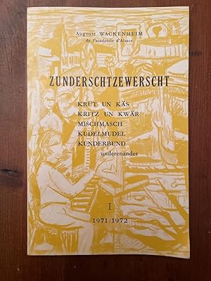 Image du vendeur pour ZunderSchtzewerscht I, 1971-1972 mis en vente par Librairie des Possibles