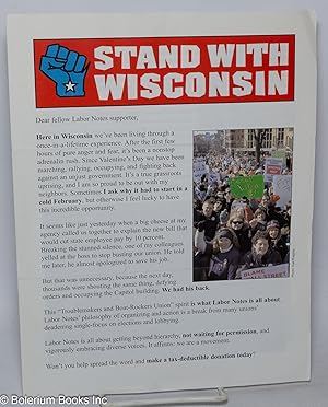 Bild des Verkufers fr Stand with Wisconsin zum Verkauf von Bolerium Books Inc.