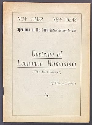 New times - New ideas. Specimen of the book, Introduction to the Doctrine of Economic Humanism: "...