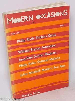 Imagen del vendedor de Modern Occasions: a quarterly of literature and ideas of culture & politics. Fall 1971, Volume 1 Number 4 a la venta por Bolerium Books Inc.