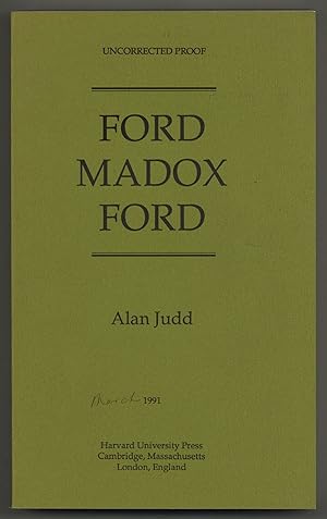 Bild des Verkufers fr Ford Madox Ford zum Verkauf von Between the Covers-Rare Books, Inc. ABAA