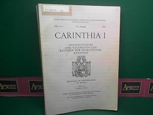 Carinthia I. - 146.Jg.1956, Heft 3 und 4. - Geschichtliche und volkskundliche Beiträge zur Heimat...