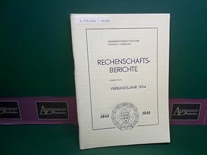 Rechenschaftsberichte über das Verbandsjahr 1954 erstattet in der Hauptversammlung am 26.Februar ...