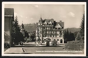 Bild des Verkufers fr Ansichtskarte Velden am Wrthersee, Karawankenplatz und Hotel Carinthia zum Verkauf von Bartko-Reher