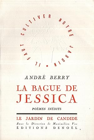 Seller image for La bague de Jessica, suivi de Pomes des jours tristes. for sale by Librairie Lalibela