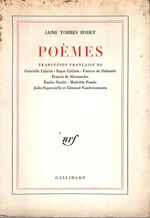 Image du vendeur pour Pomes : Traduction franaise de Gabrielle Cabrini, Roger Caillois, Frances de Dalmatie, Francis de Miomandre . [etc.]. mis en vente par Librairie Lalibela