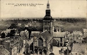 Ansichtskarte / Postkarte Dinan Côtes-dArmor, Place St-Sauveur prise de la Tour de l'Horloge