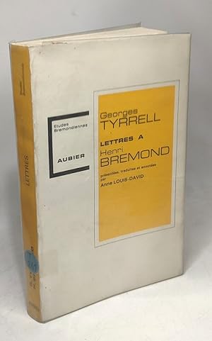 Imagen del vendedor de Lettres  Henri Brmond a la venta por crealivres