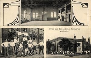 Jugendstil Ansichtskarte / Postkarte Berlin Tempelhof Mariendorf, Männer-Turnverein, Gruppenaufnahme