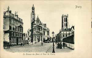 Relief Ansichtskarte / Postkarte Paris V, Montagne Sainte Geneviève, Eglise Saint Étienne du Mont...