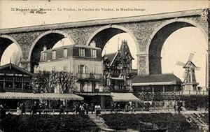 Ansichtskarte / Postkarte Nogent sur Marne Val de Marne, Le Viaduc, Le Casino du Viaduc, Le Mouli...