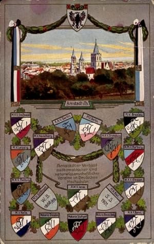 Studentika Ansichtskarte / Postkarte Arnstadt in Thüringen, Verband mathem. und naturwissenschaft...