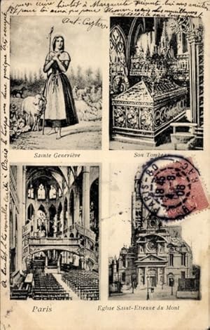 Ansichtskarte / Postkarte Paris V, Montagne Sainte Geneviève, Eglise Saint Étienne du Mont, Son T...