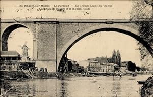 Ansichtskarte / Postkarte Nogent sur Marne Val de Marne, Le Perreux, La Grande Arche du Viaduc, M...