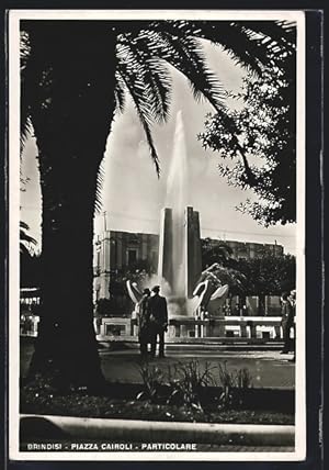 Cartolina Brindisi, Piazza Cairoli, Particolare