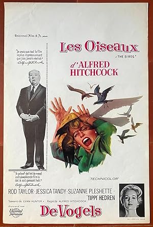 Affiche originale cinéma LES OISEAUX Birds ALFRED HITCHCOCK Rod Taylor TIPPI HEDREN