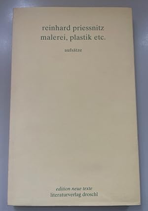 Immagine del venditore per Malerei, Plastik etc. Werkausgabe, band 3/1. Edition Neue Texte. venduto da Fundus-Online GbR Borkert Schwarz Zerfa