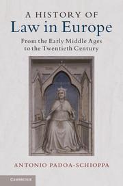 Bild des Verkufers fr A History of Law in Europe: From the Early Middle Ages to the Twentieth Century zum Verkauf von moluna