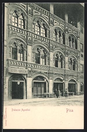 Cartolina Pisa, Palazzo Agostini