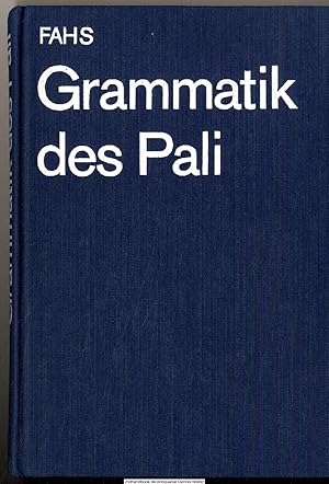 Seller image for Grammatik des Pali for sale by Dennis Wolter