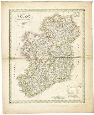 Antique Map-MAP-IRELAND-CANNAUGHT-ULSTER-LEINSTER-MUNSTER-Weiland-1827