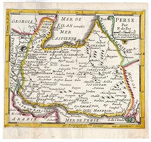 Antique Map-IRAN-PERSIA-MIDDLE EAST-GEORGIA-PERSIAN GULF-Lhuilier-de Fer-1689