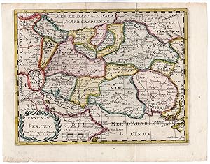 Antique Map-PERSIA-MIDDLE EAST-ARAB COUNTRIES-INDIA-d' Winter -Sanson-1705