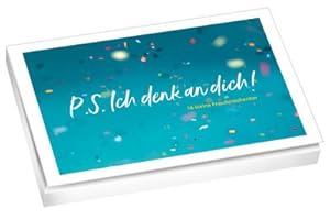 Bild des Verkufers fr P.S. Ich denk an dich! - Postkartenset : 18 kleine Freudenschenker, Postkartenbuch mit 18 verschiedenen Motiven zum Verkauf von AHA-BUCH GmbH