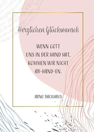 Imagen del vendedor de Doppelkarte 'Wenn Gott uns in der Hand hat .' : Zur Konfirmation a la venta por AHA-BUCH GmbH