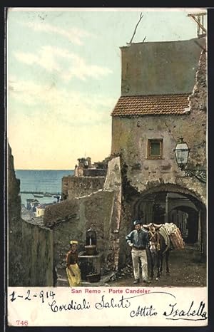 Bild des Verkufers fr Cartolina San Remo, Porte Candeler zum Verkauf von Bartko-Reher