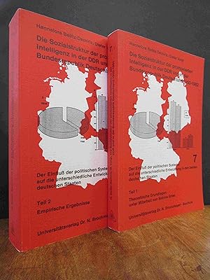 Bild des Verkufers fr Die Sozialstruktur der promovierten Intelligenz in der DDR und in der Bundesrepublik Deutschland 1950 - 1982 - Der Einflu der politischen Systeme auf die unterschiedliche Entwicklung in den beiden deutschen Staaten, Teil 1: Theoretische Grundlagen / Teil 2: Empirische Ergebnisse, 2 Bnde (= alles) Band 1 unter Mitarbeit von Sabine Gries, zum Verkauf von Antiquariat Orban & Streu GbR