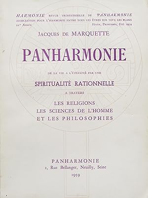 Panharmonie. De la vie à l'éternité par une spiritualité rationnelle