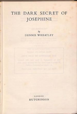 Seller image for THE DARK SECRET OF JOSEPHINE for sale by WeBuyBooks