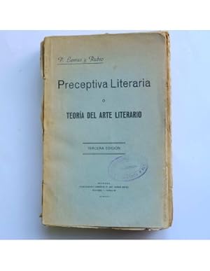 Imagen del vendedor de Preceptiva literaria o Teora del arte literario a la venta por LIBRERA SOLAR DEL BRUTO