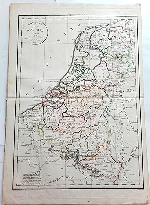 Royaume des Pays-Bas divisé en ses 18 provinces par F. Delamarche 1819. Gravée par Barrère frères.