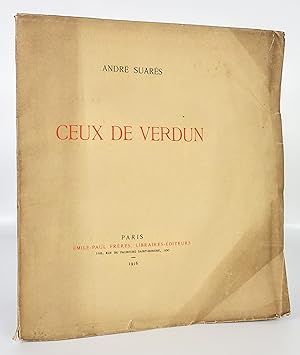 Image du vendeur pour Ceux de Verdun mis en vente par Librairie Beaumanoir