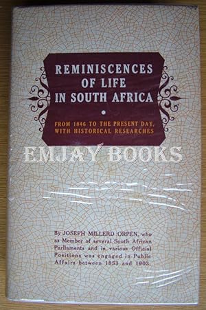 Image du vendeur pour Reminiscences of Life in South Africa. mis en vente par EmJay Books