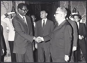 Presidente della Repubblica Giovanni Leone e Presidente Angola Lopo do Nacimiento, Roma 1976, Fot...