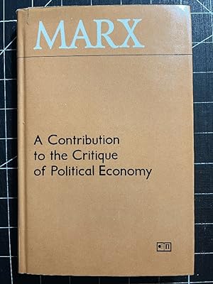 Bild des Verkufers fr A Contribution to the Critique of Political Economy zum Verkauf von CJ's Books