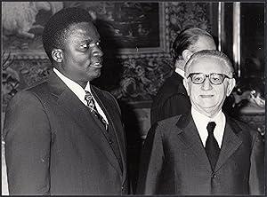 Presidente della Repubblica Giovanni Leone e Presidente Ruanda Generale Habyarimana, Roma 1976 Fo...
